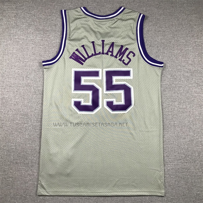 Camiseta Jason Williams NO 55 Sacramento Kings Mitchell & Ness 2000-01 Gris
